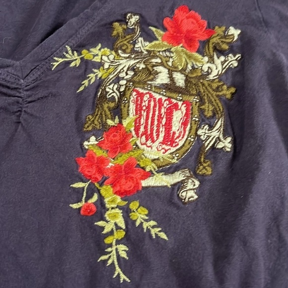 Johnny Was JWLA Embroidered Long Sleeve Tee Size Small - Picture 2 of 10